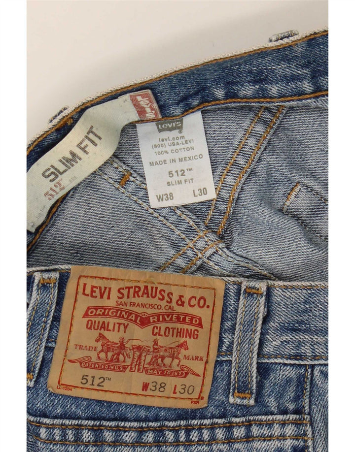 Męskie jeansy Levi's 512 Slim W38 L27 Niebieska bawełna