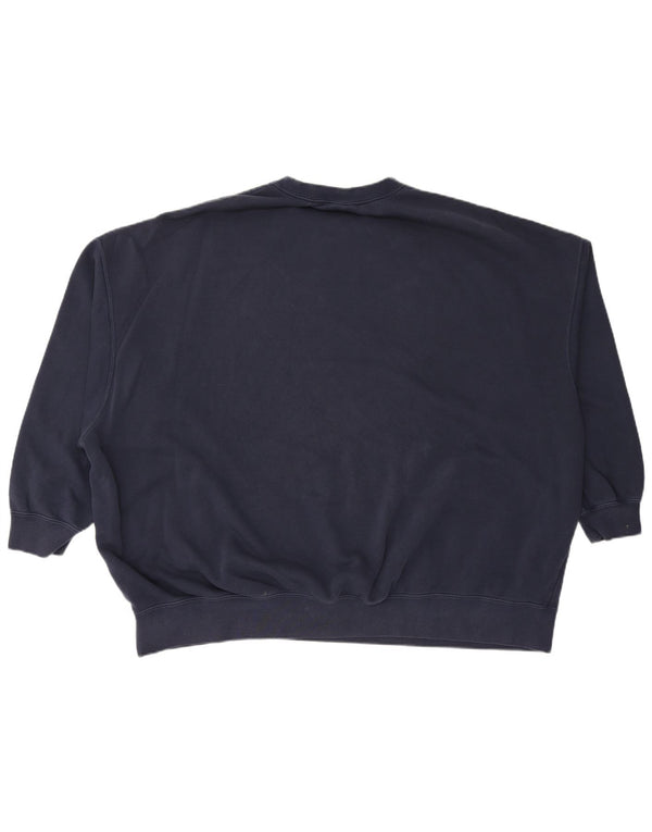 Damski sweter oversize z grafiką NIKE UK 16, duży, granatowy