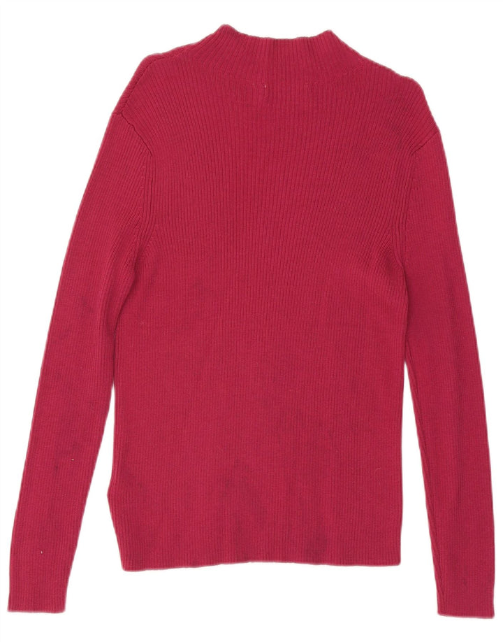Marks & Spencer Damski sweter z golfem, UK 14, średni róż