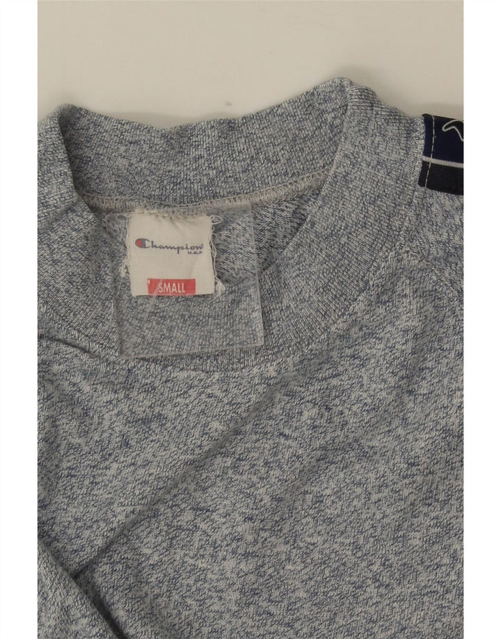 Męski T-shirt Champion z grafiką, mały, niebieski nakrapiany