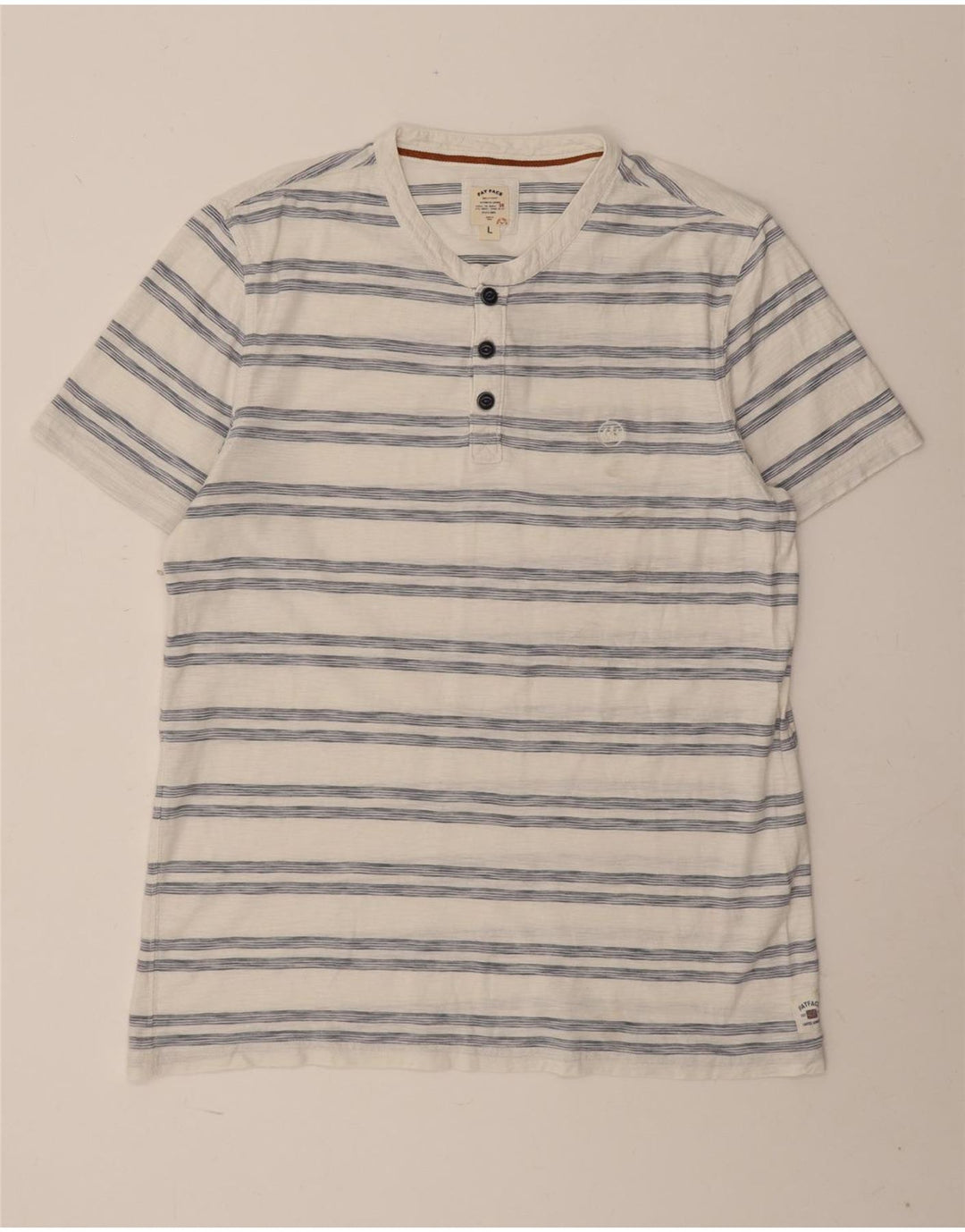 T-shirt męski Fat Face, duży, bawełniany w białe paski