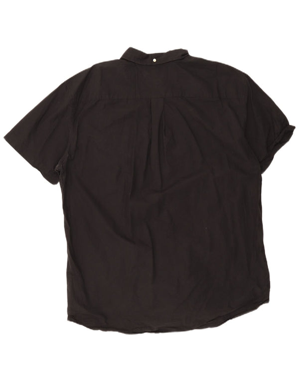 Męska koszula z krótkim rękawem Tommy Hilfiger o klasycznym kroju, 2XL, czarna bawełna