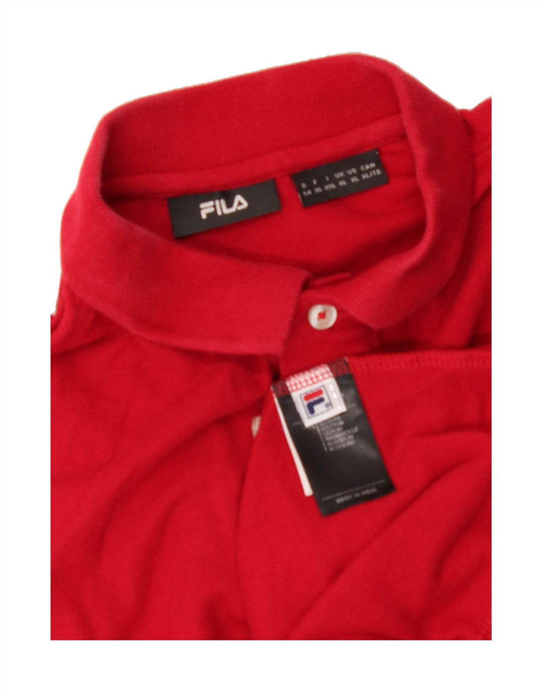 FILA Mens Polo Shirt XL Red Cotton Vintage Fila and Second-Hand Fila from Messina Hembry 