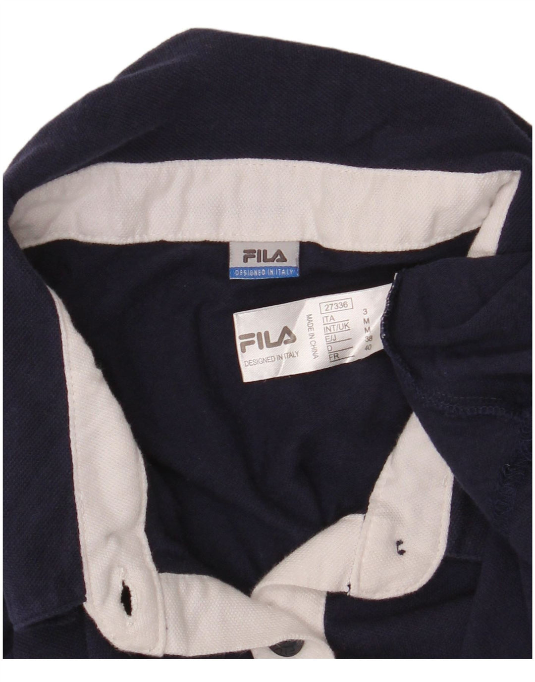 Damska koszulka polo Fila UK 12, średnia, granatowa, bawełniana