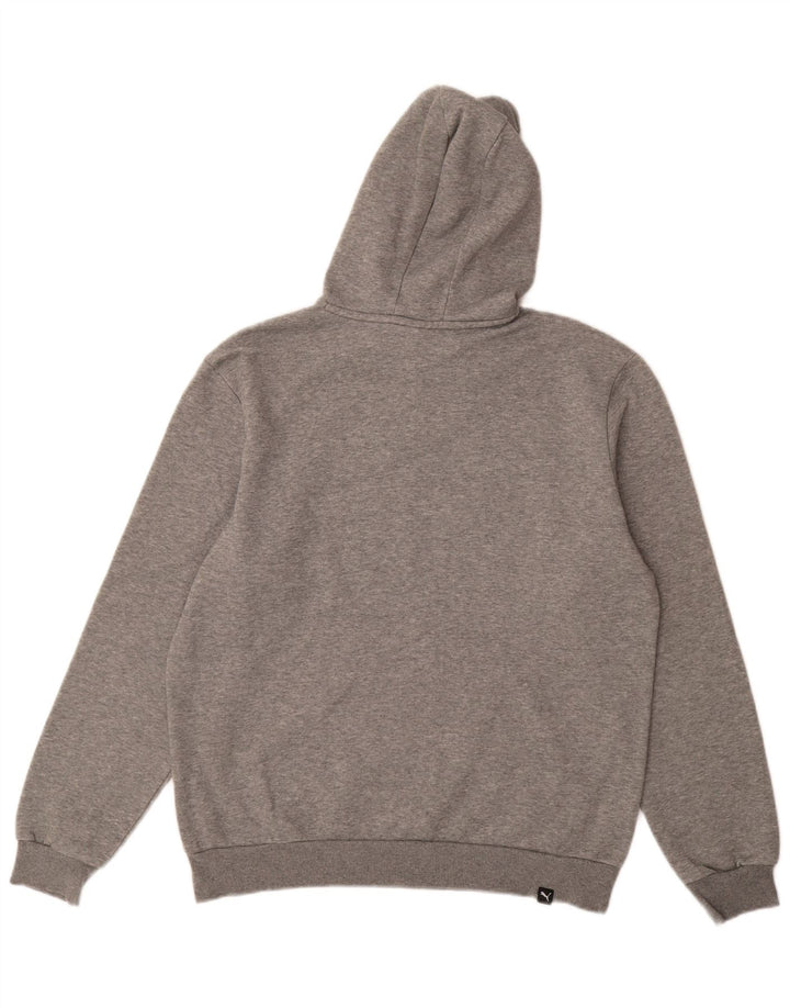 Męski sweter z kapturem i grafiką PUMA, średnioszary, bawełniany