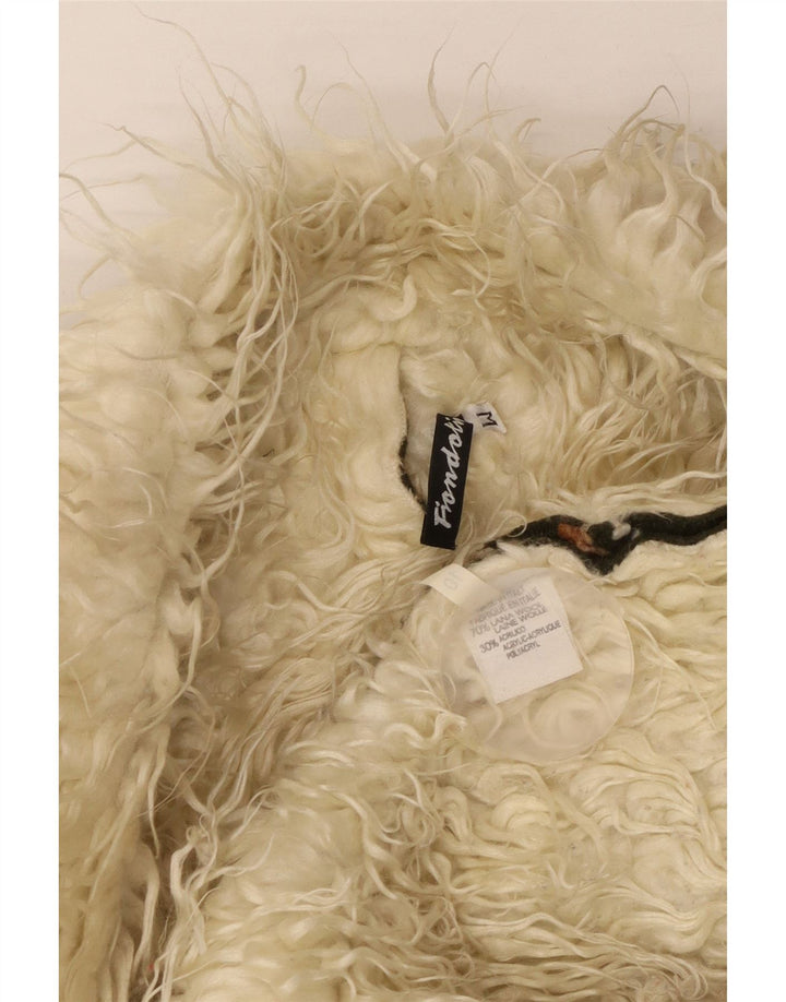 Damska kurtka marynarska Fiondotinta Sherpa UK 14, średnia khaki, wełna w kwiaty