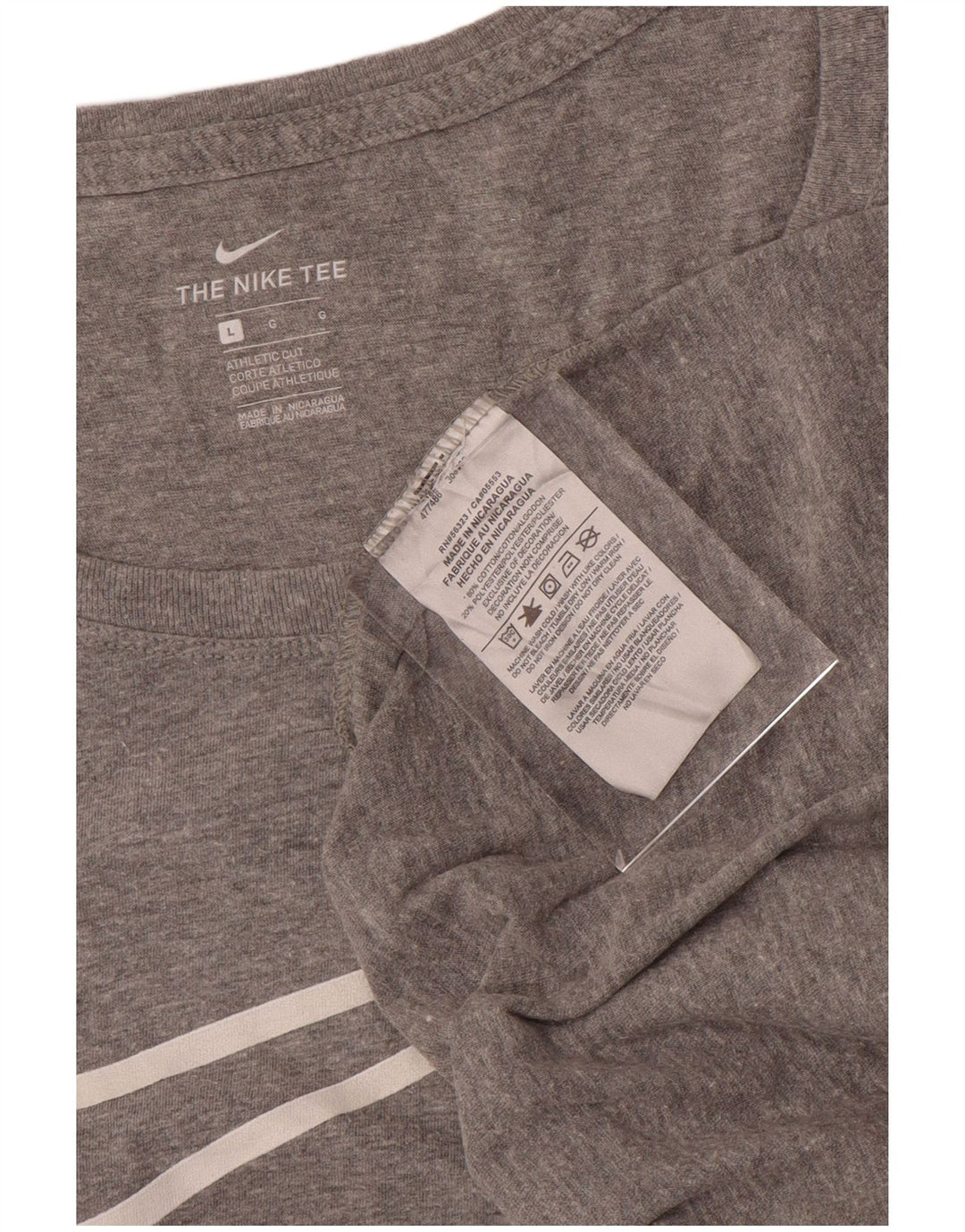 Damski T-shirt NIKE o sportowym kroju z grafiką Top UK 16, duży, szary nakrapiany