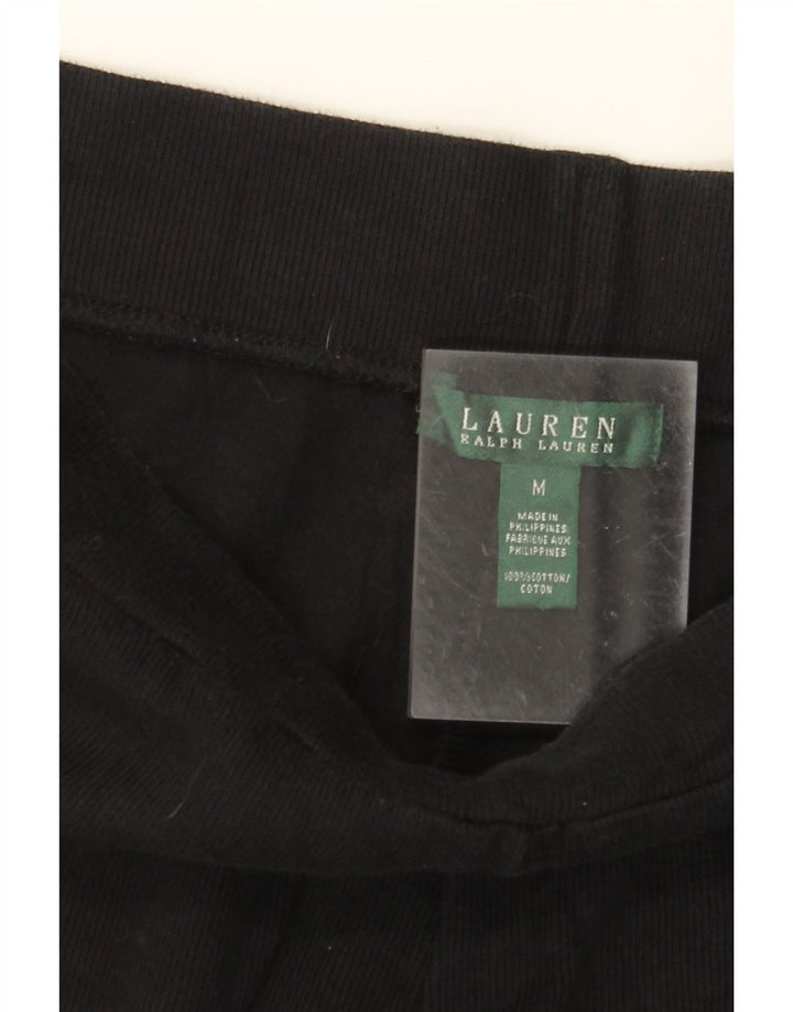 RALPH LAUREN Damskie proste spodnie typu chino, średnie W30 L29, czarna bawełna