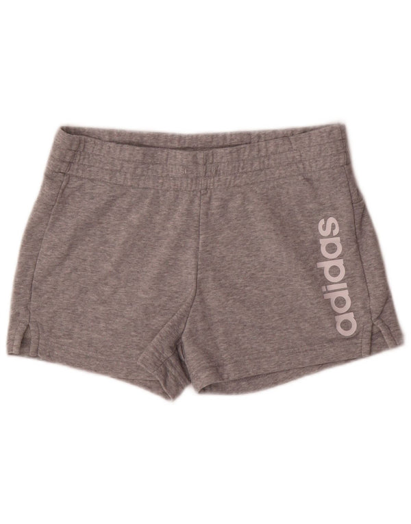 Damskie spodenki sportowe Adidas Graphic UK 8/10 Małe, szare, bawełniane
