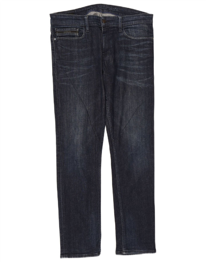 Męskie jeansy Calvin Klein W33 L32 Granatowe, bawełniane