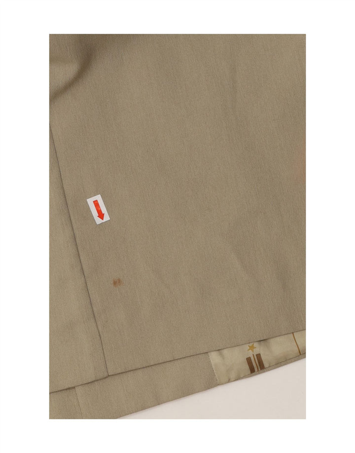 VINTAGE Womens 2 Button Blazer Jacket UK 16 Large Beige Vintage Vintage and Second-Hand Vintage from Messina Hembry 