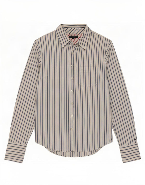 Koszula damska Tommy Hilfiger US 6, bawełniana w średnie niebieskie prążki