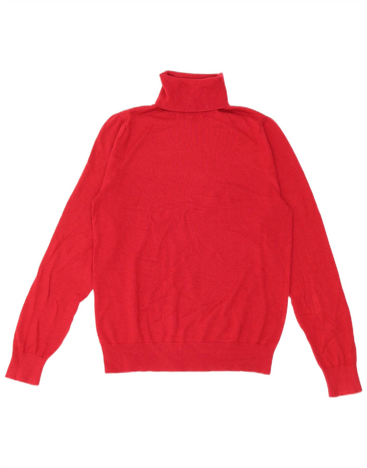 Sweter damski Massimo Dutti z wywijanym dekoltem UK 10 Small Red Wełna