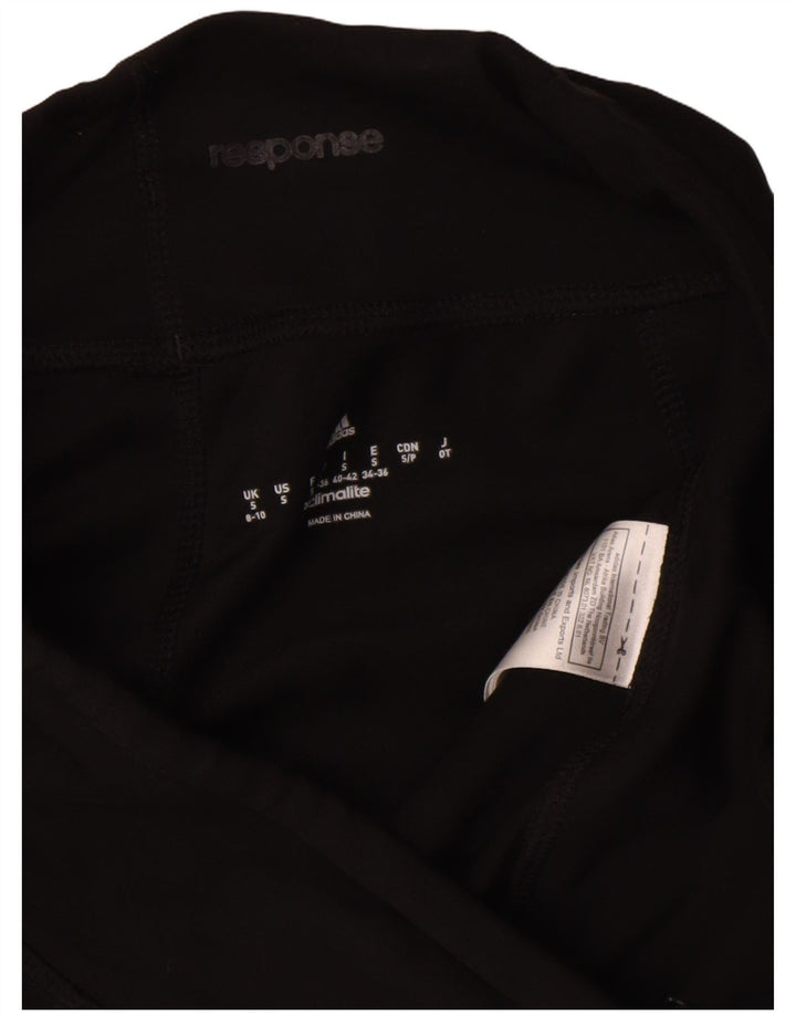 Damskie legginsy Adidas Response UK 10 Małe, czarne, poliestrowe sportowe