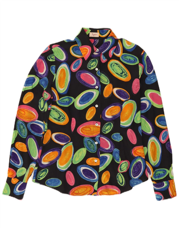 Damska bluzka koszulowa INGRAM w abstrakcyjny wzór IT 42 Średnia wielobarwna