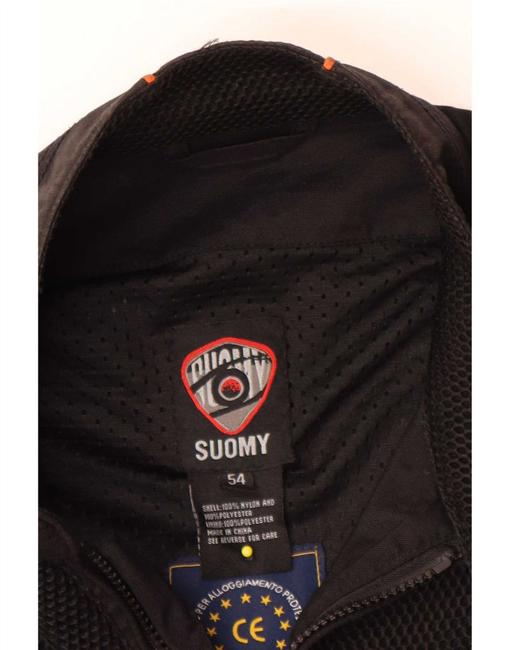 Męska kurtka wyścigowa Suomy Graphic IT 54 2XL z czarnego nylonu