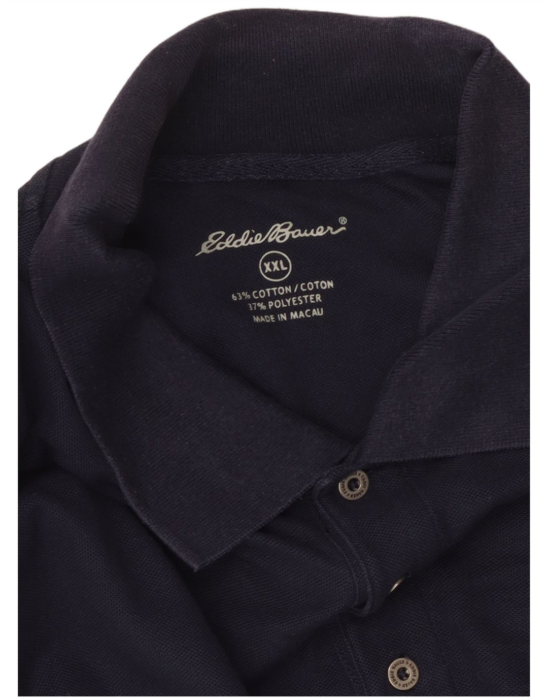 Męska koszulka polo EDDIE BAUER 2XL, granatowa, bawełniana