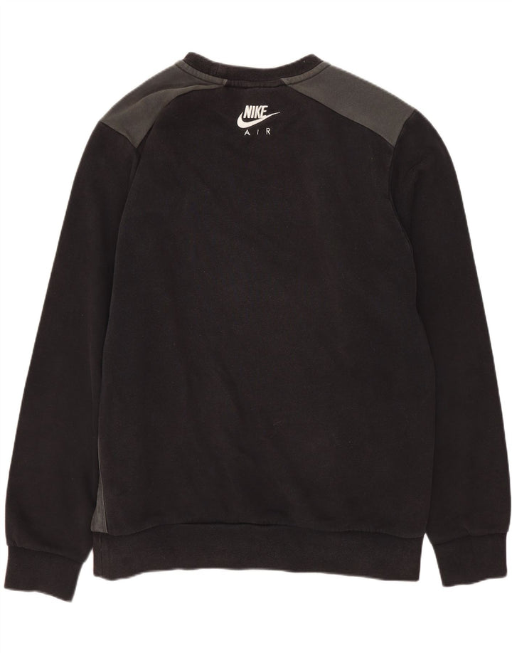 Męski sweter z grafiką Nike, średni czarny, bawełniany