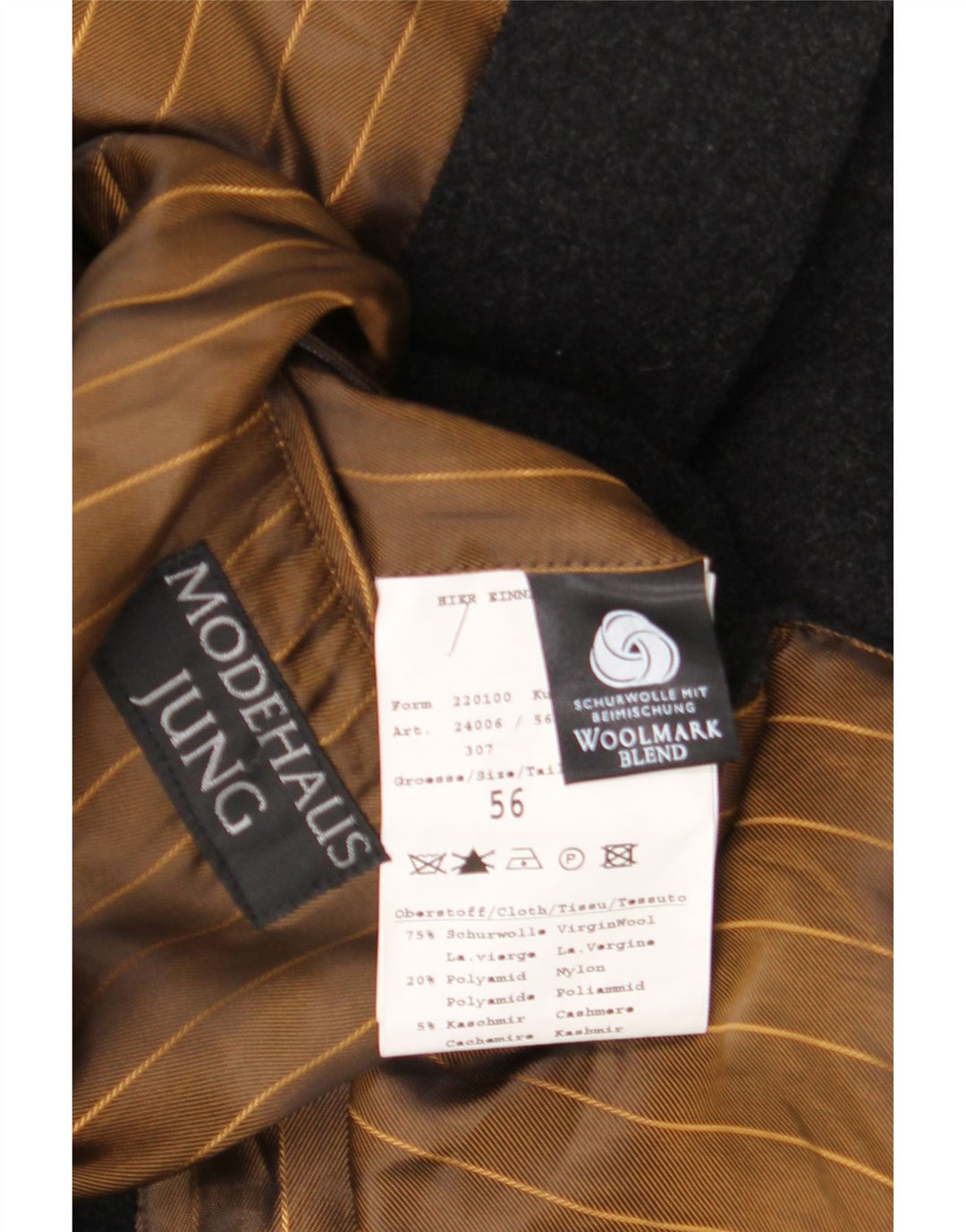 Płaszcz męski Bugatti IT 56 3XL Czarna dziewicza wełna