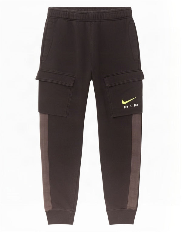 Nike Mens Cargo Tracksuit Trousers Joggers Medium Black Colourblock Cotton