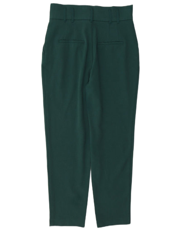 Damskie spodnie typu casual z wysokim stanem, Trafaluc, średnie W28 L27, zielone