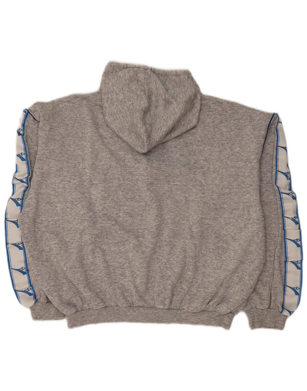 Damski sweter oversize z kapturem i grafiką DIADORA UK 12, średni szary