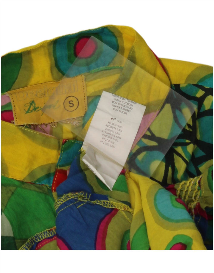 Damska bluzka DESIGUAL Top UK 10, mała, wielobarwna, geometryczna bawełna