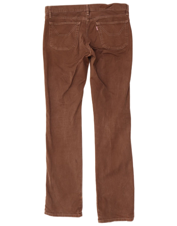 Spodnie damskie Jeckerson Slim Casual W30 L33 Brązowa bawełna