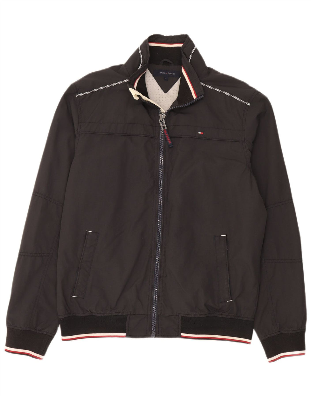 Męska kurtka bomberka Tommy Hilfiger UK 40, duża, szary nylon