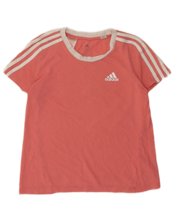 T-shirt dziewczęcy ADIDAS 11-12 lat, bawełniany, w kolorze różowym