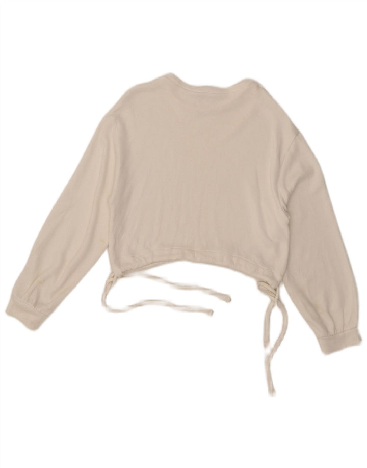 Bluza damska Zara Crop Jumper UK 10 Small White