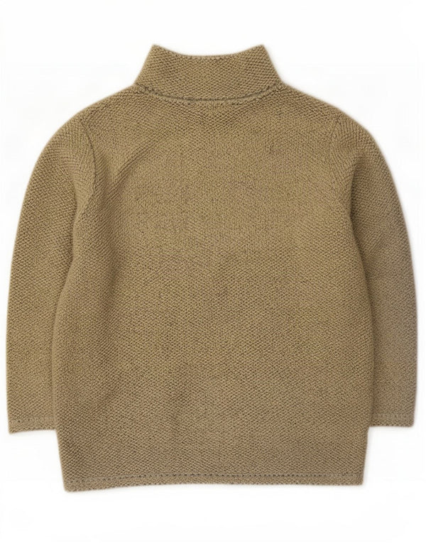 Damska bluza dresowa z polaru w stylu vintage, duża, beżowa, poliester UK 14