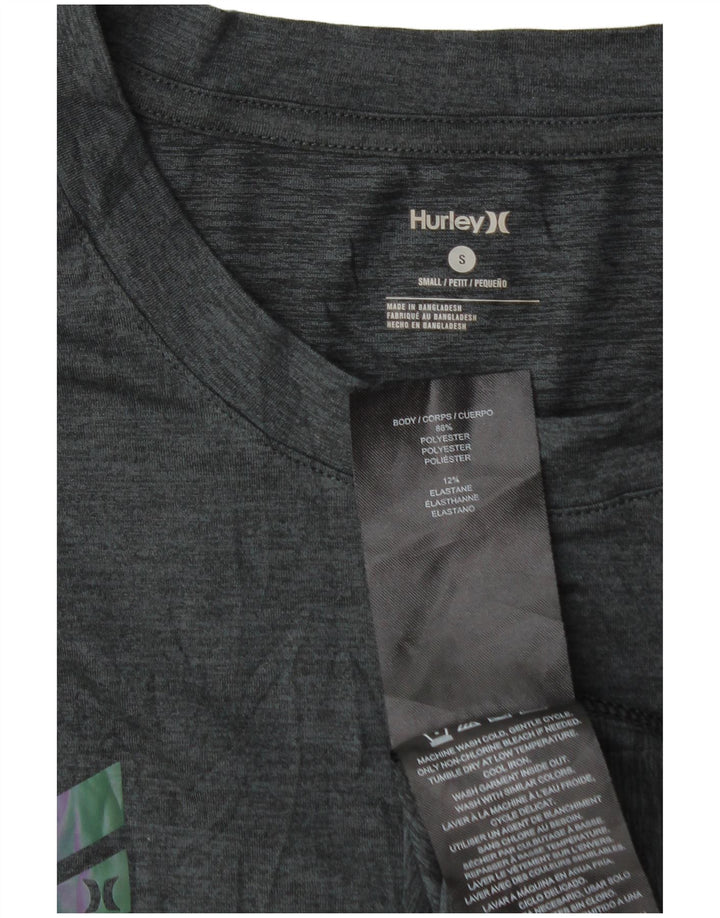 Męski T-shirt Hurley Petit Top, mały, szary, poliester