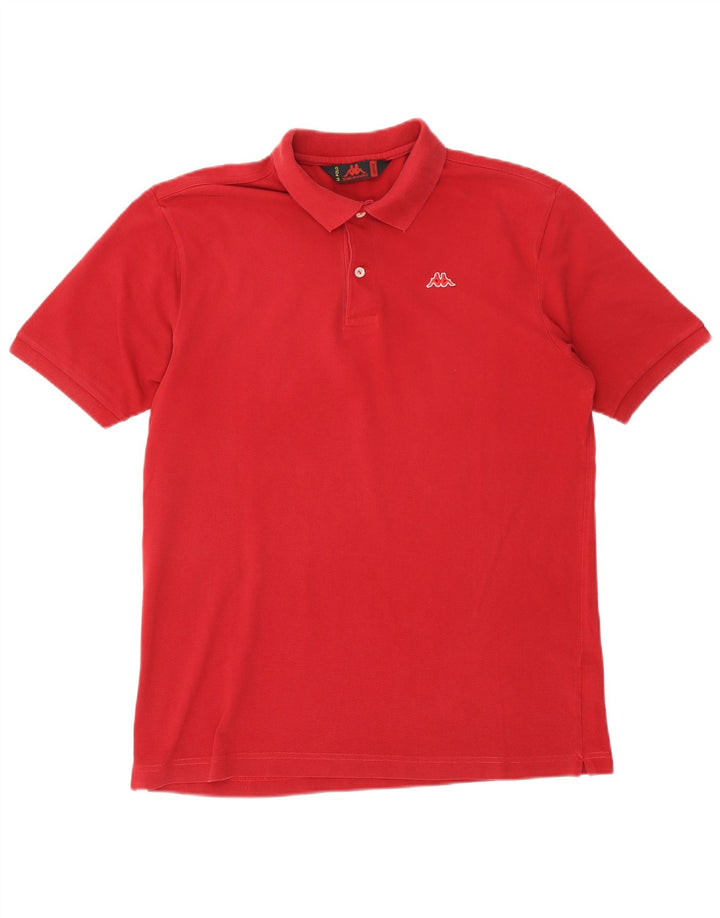 Męska koszulka polo Kappa, duża, czerwona, bawełniana