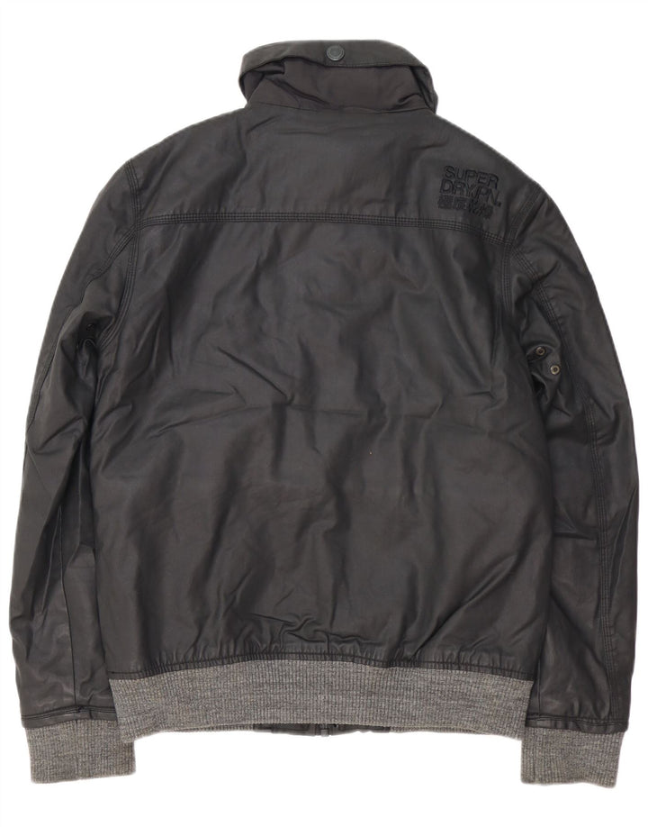 Męska kurtka bomber SUPERDRY UK 40, duża, czarna, poliester
