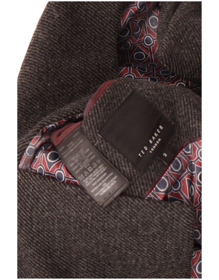 Płaszcz męski Ted Baker, rozmiar 3, średnioszary, wełniany