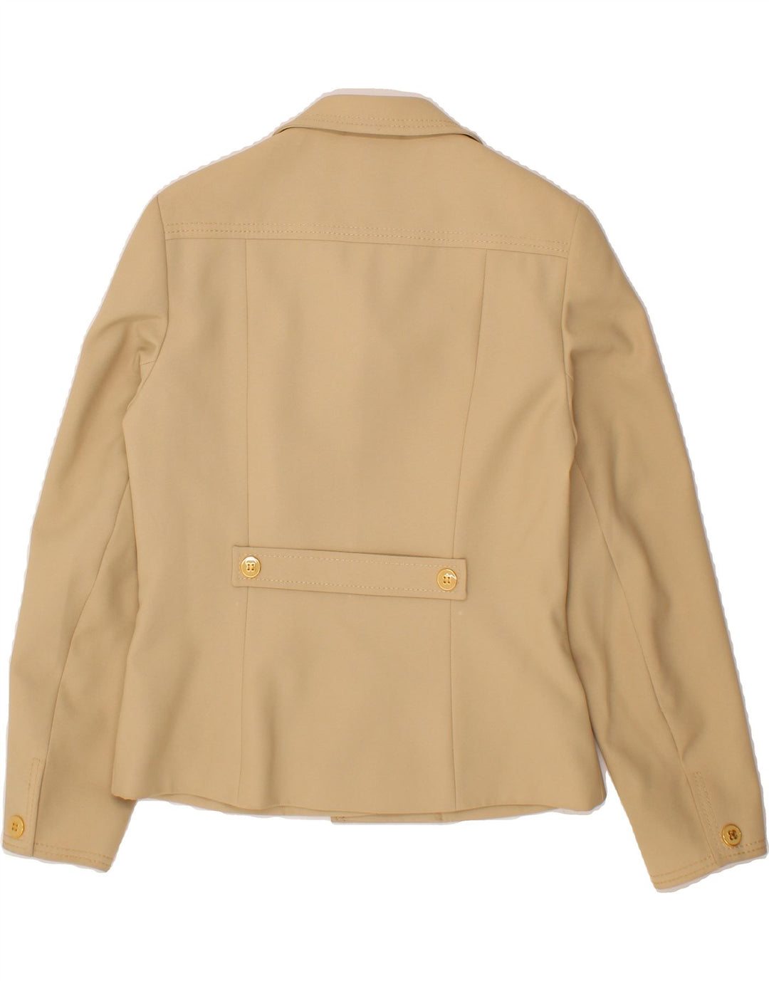 WINDSMOOR Womens 4 Button Blazer Jacket UK 12 Medium Beige Polyester Vintage Windsmoor and Second-Hand Windsmoor from Messina Hembry 