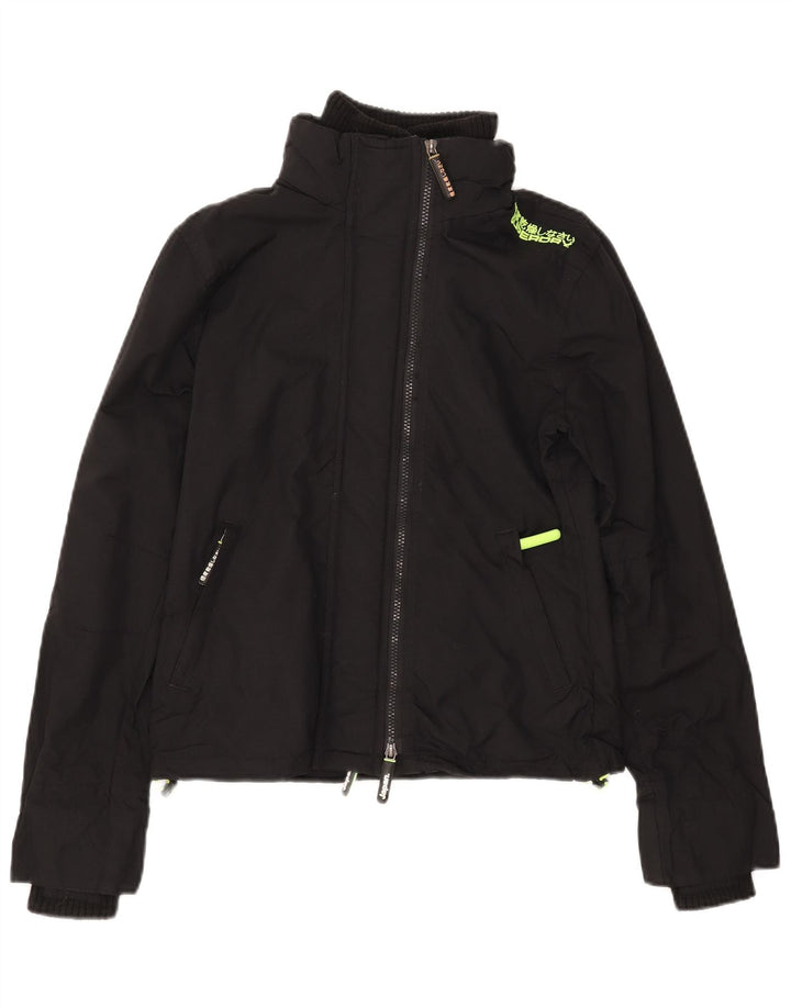 SUPERDRY Damska kurtka wiatrówka The Windcheater UK 12, średnia czarna
