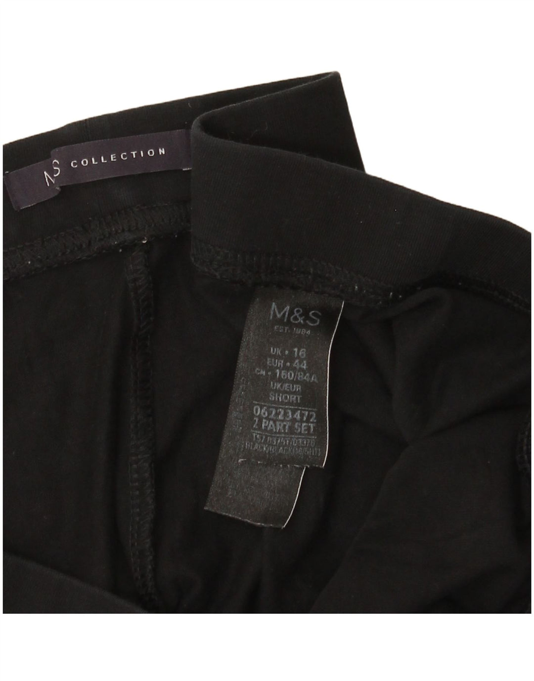 Marks & Spencer Damskie legginsy Crop UK 16, duże, czarne, bawełniane