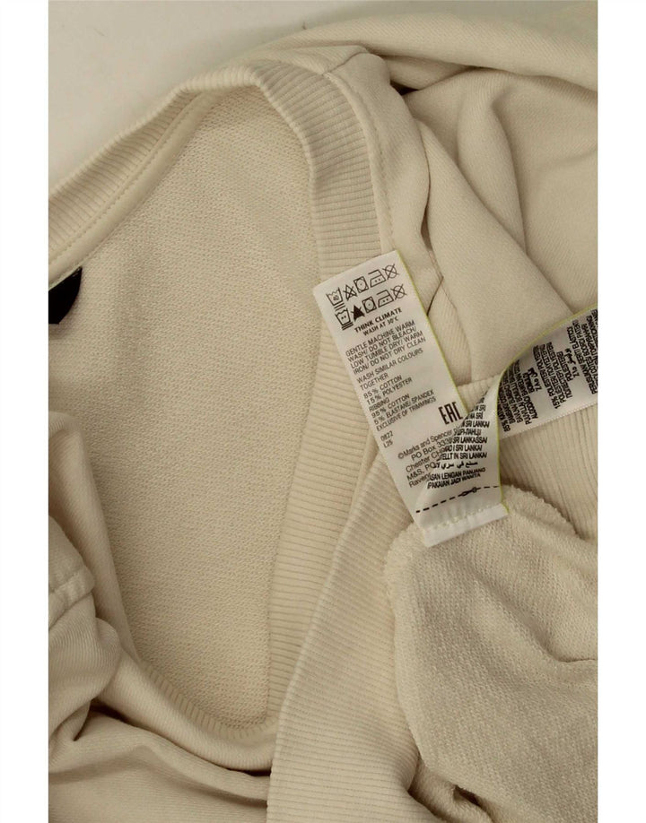 Damska bluza dresowa Marks & Spencer UK 16, duża, złamanej bieli, bawełniana