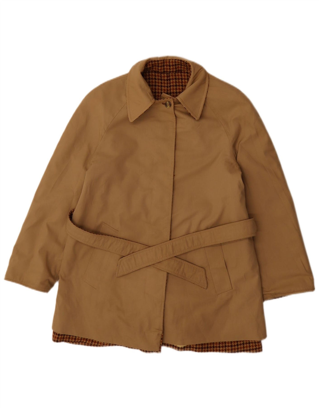 Dwustronny płaszcz damski BALLARINI UK 10 Mały brązowy pepitkę