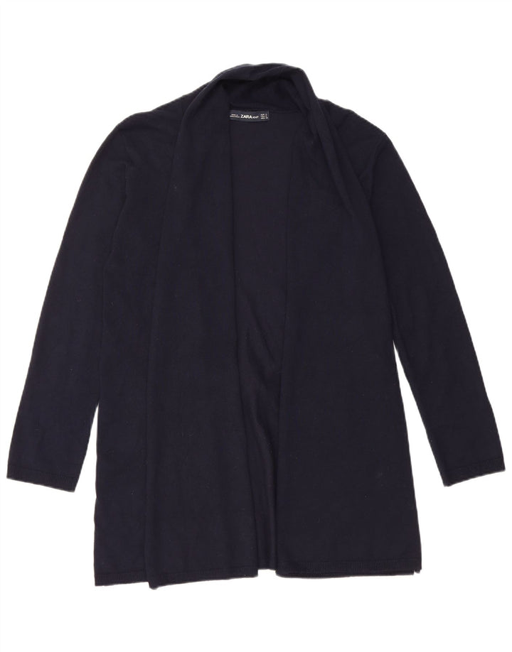 Sweter damski Zara z otwartym kardiganem UK 10 Small Granatowa wiskoza