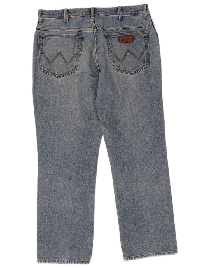 Męskie jeansy Wrangler o prostym kroju W36 L30, niebieskie, bawełniane
