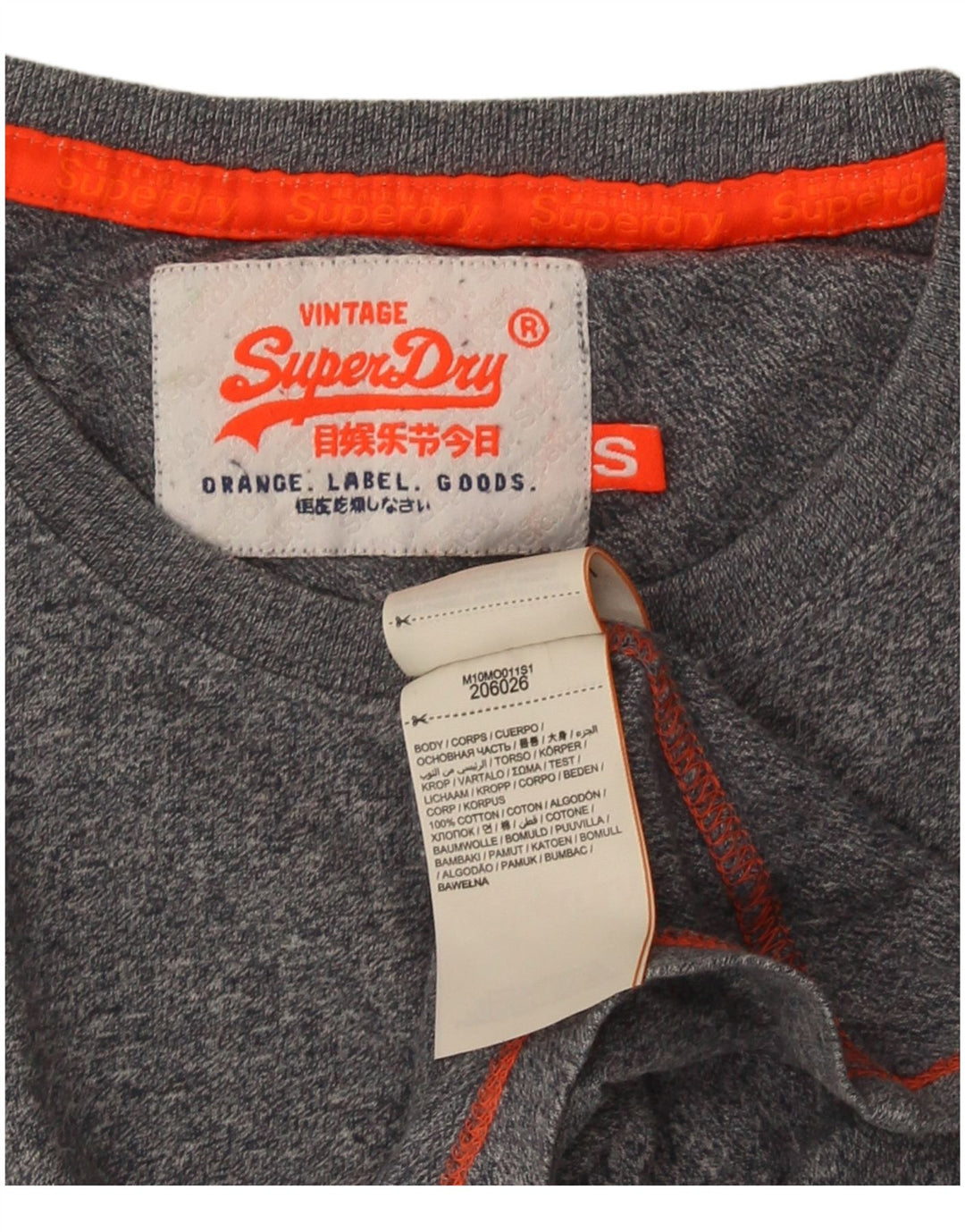 T-shirt męski Superdry, mały, szary, bawełniany w plamki