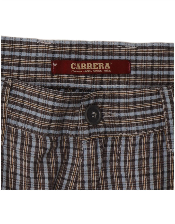 Męskie spodenki Chino Carrera IT 50 Large W34, bawełniana niebieska krata