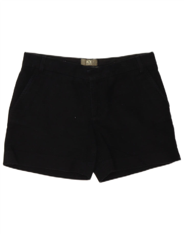 Damskie spodenki chino Iceberg Graphic W30, średnia czarna bawełna