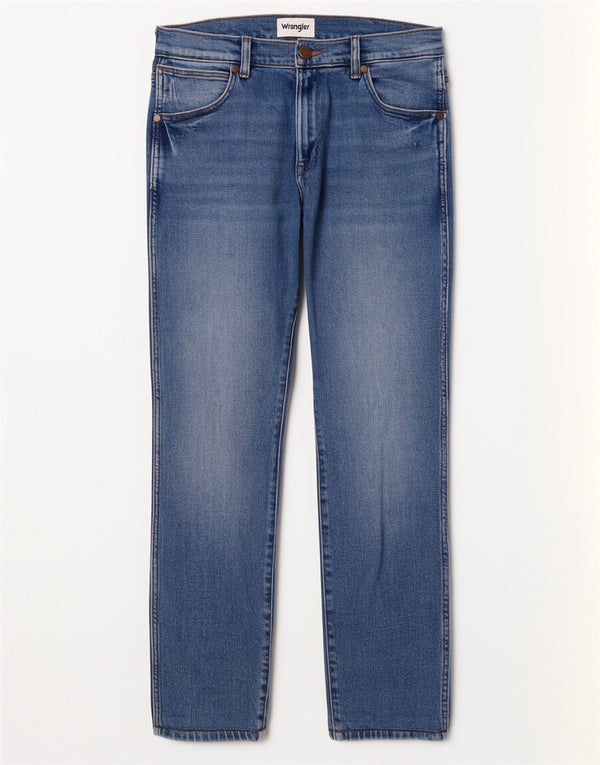 Wrangler Damskie Larston Straight Jeans W29 L29 Niebieskie bawełniane