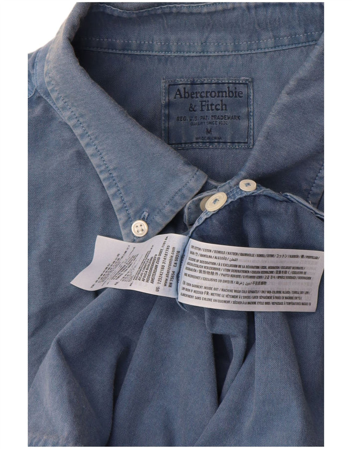 Koszula męska Abercrombie & Fitch, bawełniana, w kolorze średniego błękitu