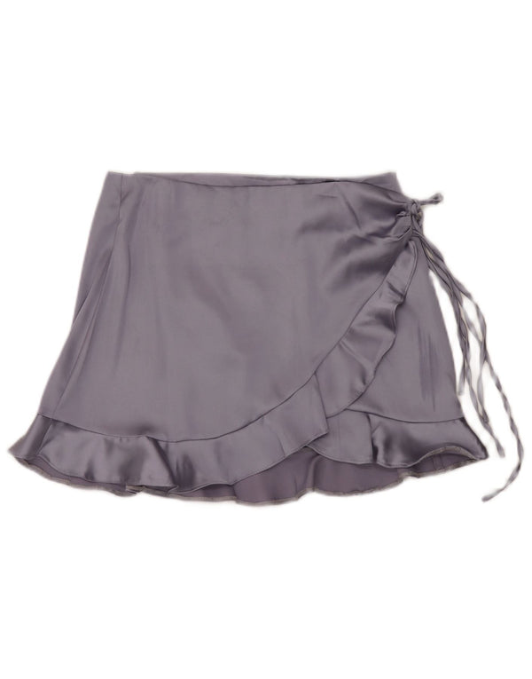 Damska spódnica mini kopertowa Topshop UK 12 Medium W30 Fioletowy poliester