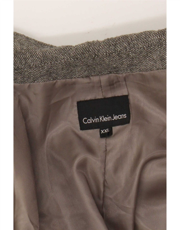 Damska marynarka zapinana na 1 guzik Calvin Klein Jeans UK 20 2XL Szara
